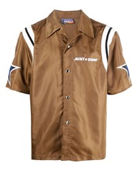 Мужская коричневая рубашка с коротким рукавом от Just Don