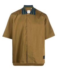Мужская коричневая рубашка с коротким рукавом от Paul Smith