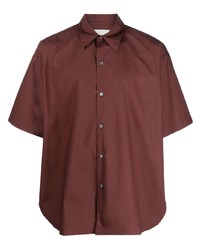 Мужская коричневая рубашка с коротким рукавом от Studio Nicholson