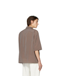 Мужская коричневая рубашка с коротким рукавом от Lemaire