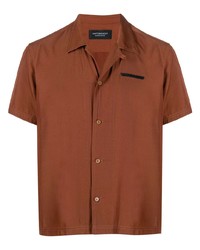 Мужская коричневая рубашка с коротким рукавом от Viktor & Rolf