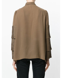 Женская коричневая рубашка от Steffen Schraut