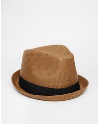 Мужская коричневая соломенная шляпа от Asos