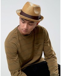 Мужская коричневая соломенная шляпа от Brixton