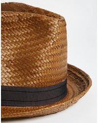 Мужская коричневая соломенная шляпа от Brixton
