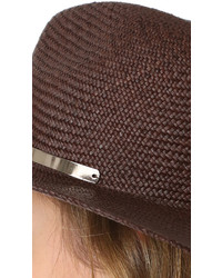 Женская коричневая соломенная шляпа от Janessa Leone