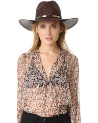 Женская коричневая соломенная шляпа от Janessa Leone