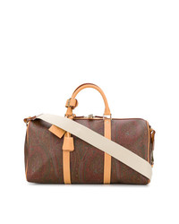 Женская коричневая спортивная сумка с принтом от Etro
