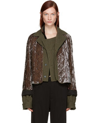Женская коричневая стеганая куртка от Haider Ackermann