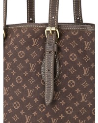 Коричневая сумка-мешок из плотной ткани с принтом от Louis Vuitton Vintage