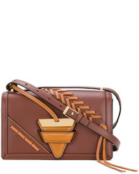 Женская коричневая сумка с геометрическим рисунком от Loewe