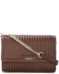 Коричневая сумка через плечо от DKNY