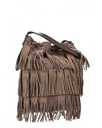 Коричневая сумка через плечо от Moronero