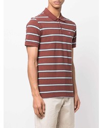 Мужская коричневая футболка-поло в горизонтальную полоску от Levi's
