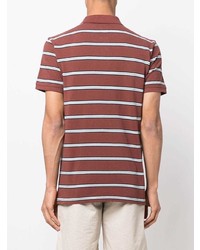 Мужская коричневая футболка-поло в горизонтальную полоску от Levi's