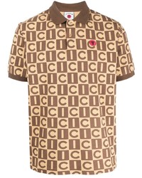 Мужская коричневая футболка-поло в клетку от Icecream