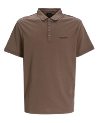 Мужская коричневая футболка-поло с принтом от Armani Exchange