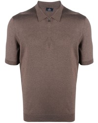 Мужская коричневая футболка-поло от Barba