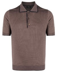 Мужская коричневая футболка-поло от Brioni