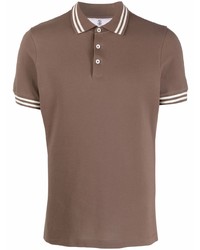 Мужская коричневая футболка-поло от Brunello Cucinelli