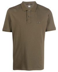 Мужская коричневая футболка-поло от C.P. Company