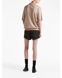 Мужская коричневая футболка-поло от Prada