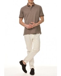 Мужская коричневая футболка-поло от Colletto Bianco