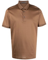 Мужская коричневая футболка-поло от Corneliani