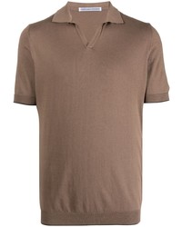 Мужская коричневая футболка-поло от Daniele Alessandrini
