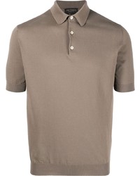 Мужская коричневая футболка-поло от Dell'oglio