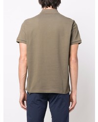 Мужская коричневая футболка-поло от Moncler