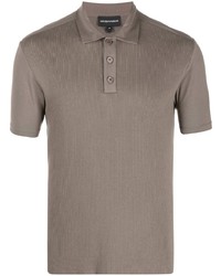 Мужская коричневая футболка-поло от Emporio Armani