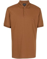 Мужская коричневая футболка-поло от Giorgio Armani