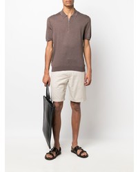 Мужская коричневая футболка-поло от Barba