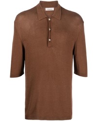 Мужская коричневая футболка-поло от Laneus