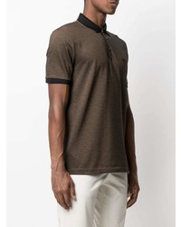 Мужская коричневая футболка-поло от BOSS