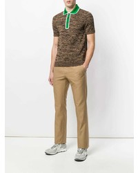 Мужская коричневая футболка-поло от N°21