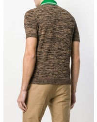 Мужская коричневая футболка-поло от N°21