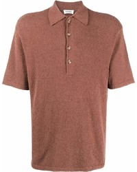 Мужская коричневая футболка-поло от Nanushka