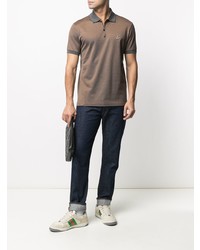 Мужская коричневая футболка-поло от Lanvin