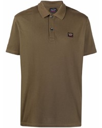 Мужская коричневая футболка-поло от Paul & Shark