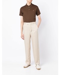 Мужская коричневая футболка-поло от Polo Ralph Lauren