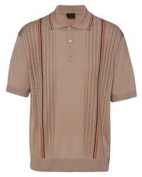 Мужская коричневая футболка-поло от Prada