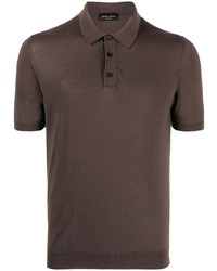Мужская коричневая футболка-поло от Roberto Collina