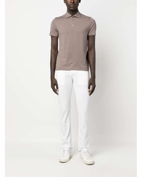 Мужская коричневая футболка-поло от Cruciani