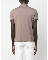 Мужская коричневая футболка-поло от Cruciani