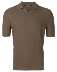 Мужская коричневая футболка-поло от Tagliatore