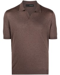 Мужская коричневая футболка-поло от Tagliatore