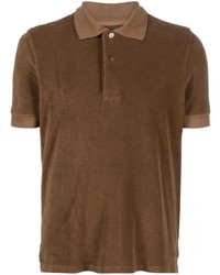 Мужская коричневая футболка-поло от Tom Ford