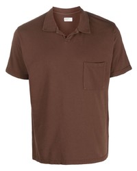 Мужская коричневая футболка-поло от Universal Works